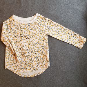 Cat and Jack, 2T girls/non-binary, white long-sleeved shirt with fruity print